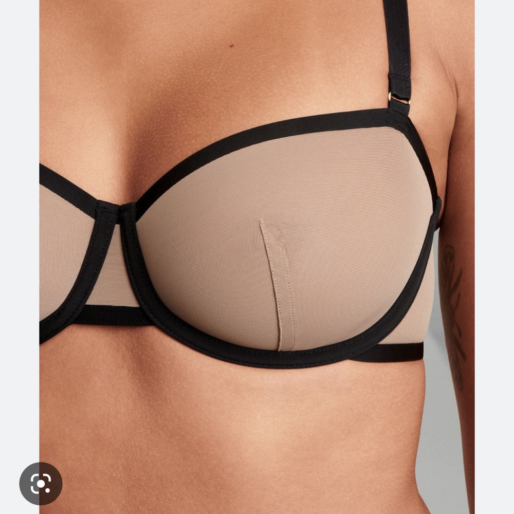 Cuup The Balconette - Mesh, Taupe/Black 34 G